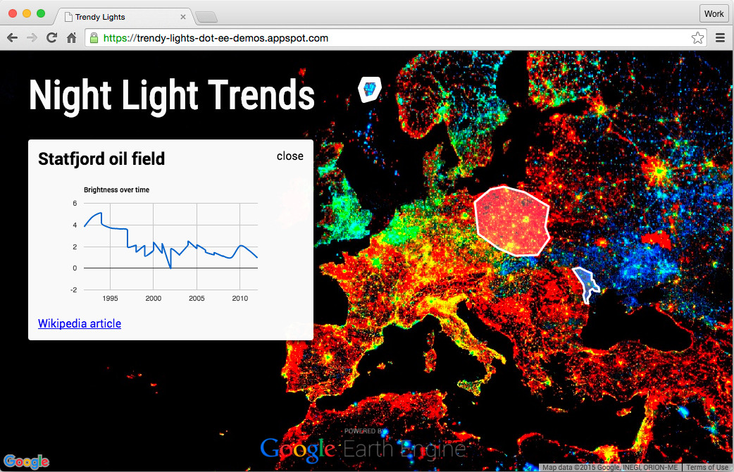 Programming interface of Google Earth Engine©. The red polygon is